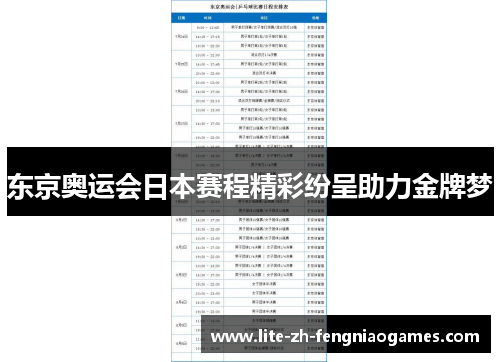 东京奥运会日本赛程精彩纷呈助力金牌梦