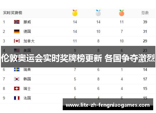 伦敦奥运会实时奖牌榜更新 各国争夺激烈 伦敦奥运会实时奖牌榜更新 各国争夺激烈